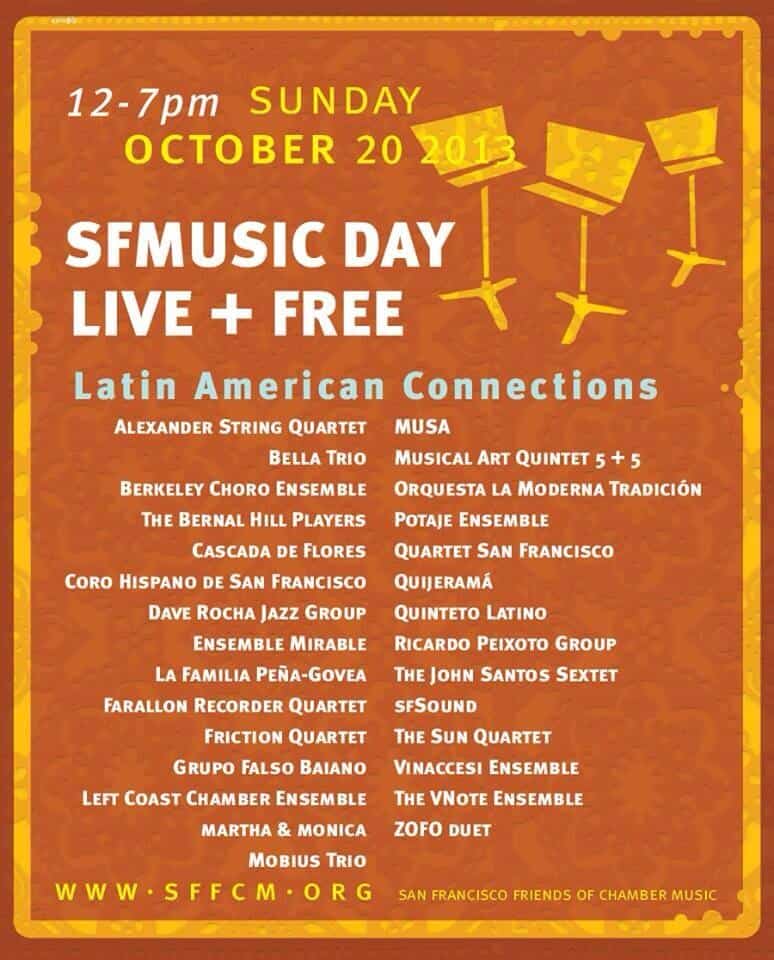SFMUSIC DAY 2013 | Sunday Schedule